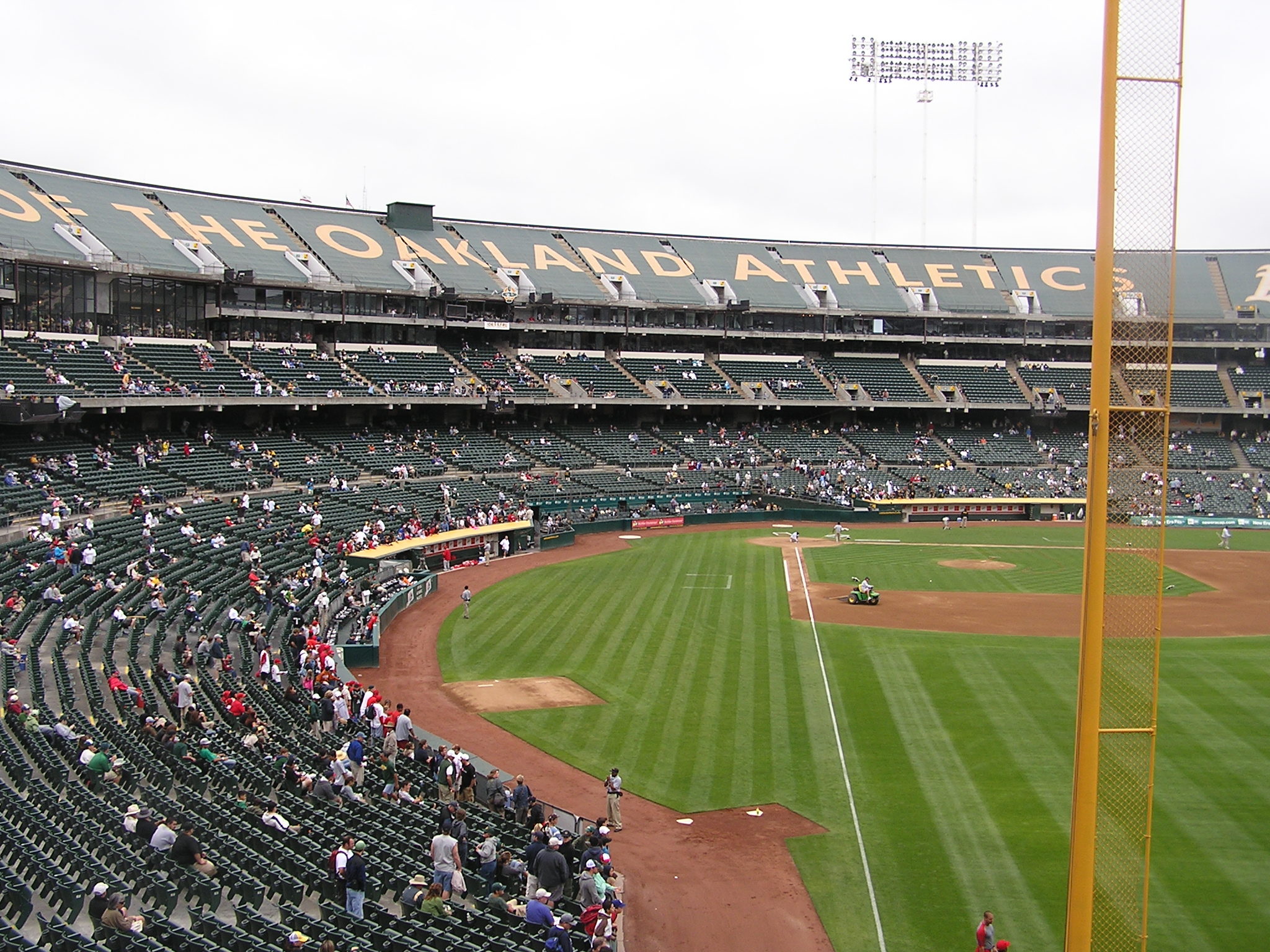 Looking in from Left Field - McAfee Coliseum