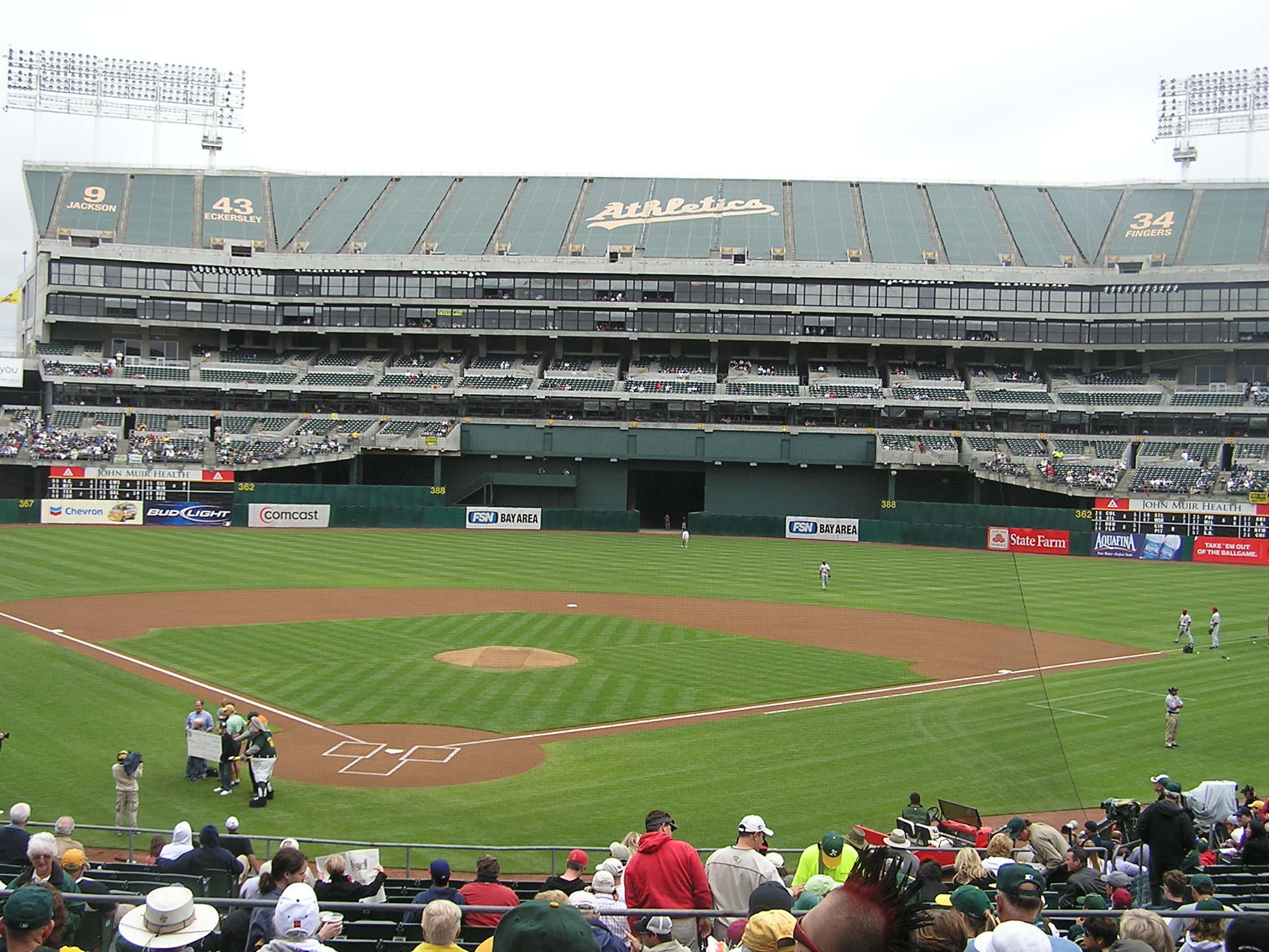 Right before the start - McAfee Coliseum, Oakland