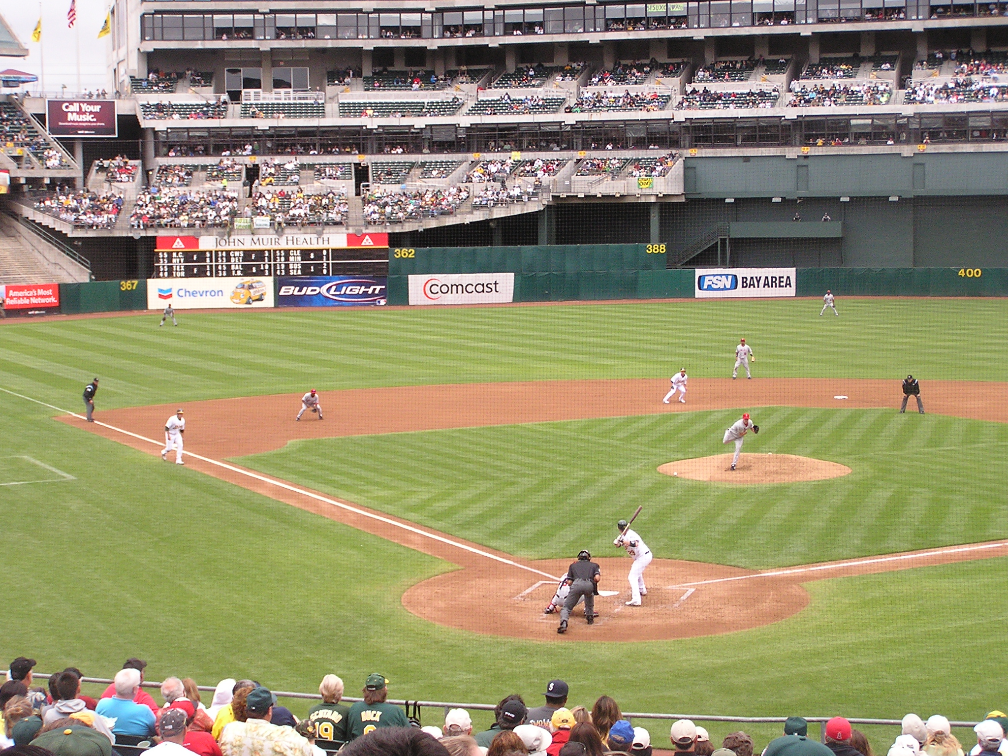 Looking down the LF Line - McAfee Coliseum